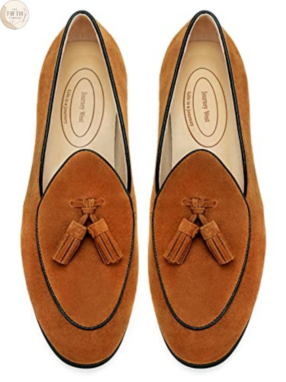 Suede Leather Belgian Loafers Slip-on Penny Moc Toe Tassel Loafer Shoes